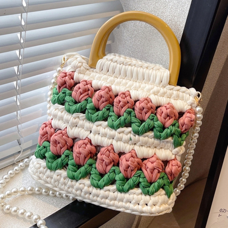 Step By Step Homemade Hand Bags Homemade Tulip Hand Knitting Bag