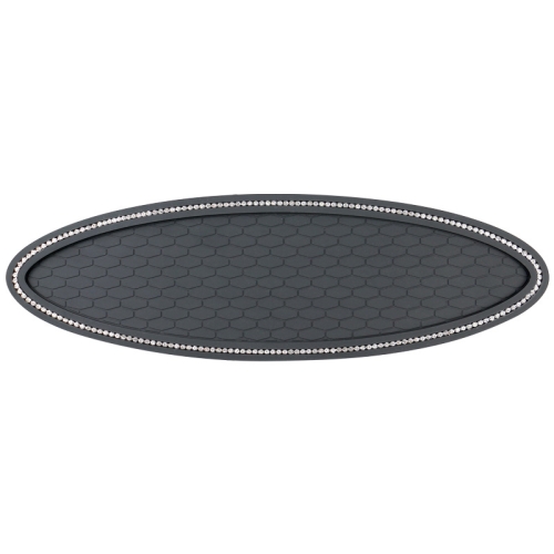 

Car Center Console Ornaments Oval Anti-slip Mat, Style: With Diamond