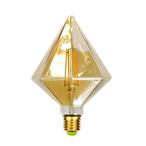 E27 Screw Port LED Vintage Light Shaped Decorative Illumination Bulb, Style: Diamond Gold(220V 4W 2700K)