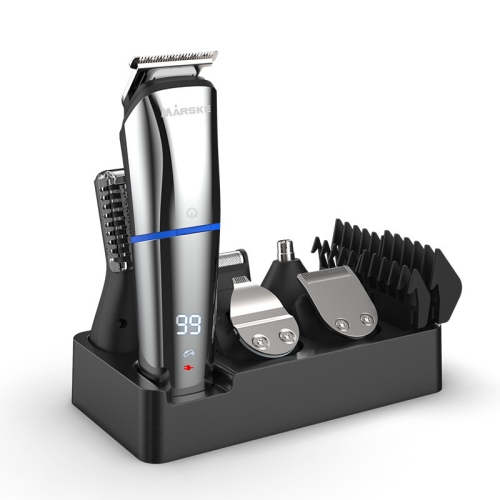 

MARSKE 6 In 1 Hair Clipper Grooming Set Rechargeable Razor Carving Nose Hair Trimmer US Plug