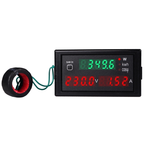 SINOTIMER SPM001 AC LED Digital Voltmeter Frequency Factors Meter Power Monitor, Specification: AC200-450V 100A