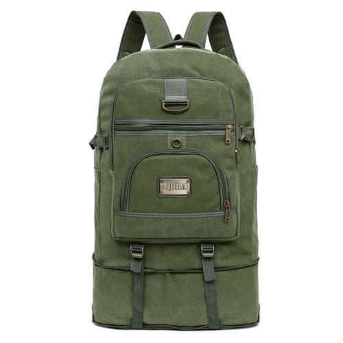 

LIJIEBAO Outdoor Shoulder Bag Canvas Durable Travel Backpack Men Retro Casual Computer Bag(Army Green)