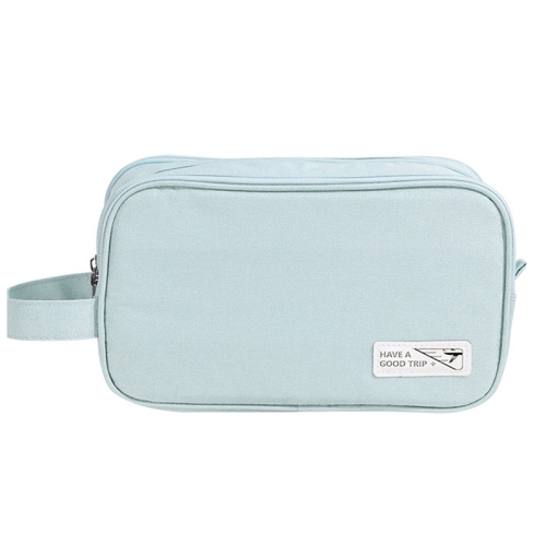 Handheld Wet and Dry Separation Travel Toiletry Bag Large Capacity Cosmetic Storage Bag(Light Blue)