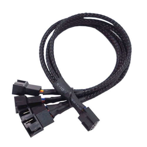 

0.27m Computer PWM Temperature Control Cooling Fan Extension Cable Chassis HUB Connector(1 In 4)