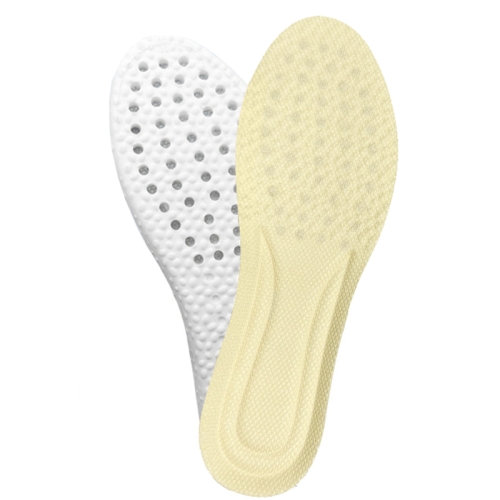 

1pair High Elasticity Anti-Odor Breathable Sweat Absorbent Shock Absorbing Insoles, Size: 35-36(Beige)