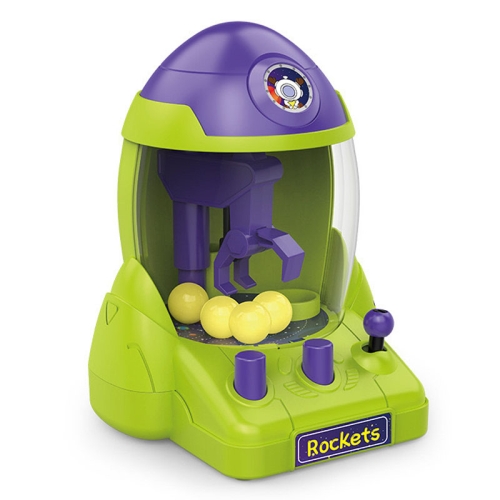 

Children Rocket Grab Ball Machine Toys Mini Simulation Catching Crane Model(Purple Green)