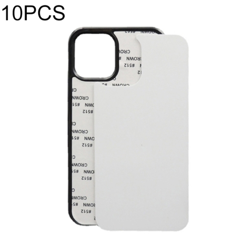 

For iPhone 15 Pro Max 10PCS 2D Blank Sublimation Phone Case(Black)