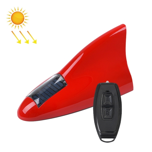 

Solar Remote Control Signal Radio Shark Fin Antenna Anti-Tailgating Roof Warning Light(Red)