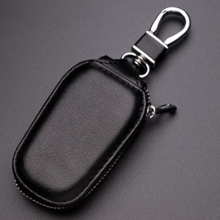 

Leather Men Multifunctional Car Key Bag Large Capacity Universal Waist Hanging Key Storage Bag(Black)