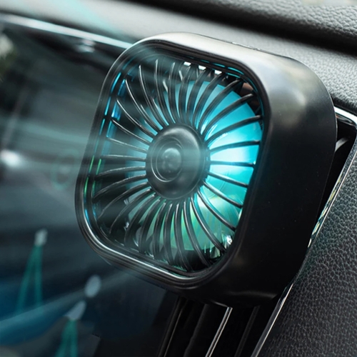 

F11 Car USB Colorful Gradient Light Cooling Fan Automotive Interior, Color: Black
