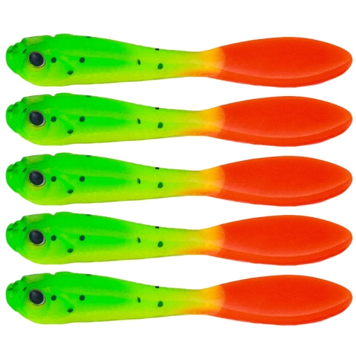 

7cm 5pcs /Pack HENGJIA SO177 Dual Color Imitation Fishing Lure Freshwater Soft Dummy Bait(Color 1)
