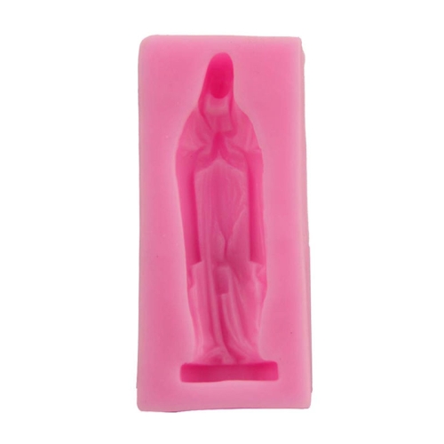 

Virgin Mary Fondant Silicone Cake Molds DIY Chocolate Clay Mold Pastry Baking Tool(Pink)