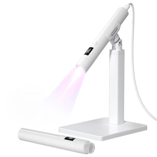 Rechargeable Mini UV Led Lamp for Nails Gel Dry With 360 Degree Rotating Stand(White)