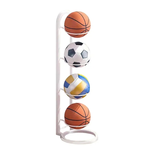 

Basketball Storage Rack Volleyball Stand Holder, Spec: 4 Layers White