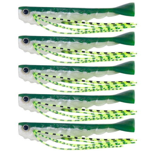

6.6cm 5pcs /Pack HENGJIA SO175 Two Color Split Fork Soft Bait Freshwater Fishing Salmon Lures(Color 1)