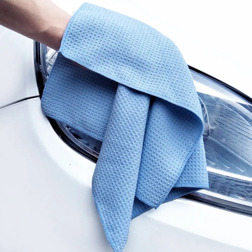 

40x40cm Thickened Absorbent Honeycomb Mesh Car Wash Cleaning Towel(Sky Blue)