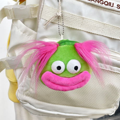 Ugly Baby Coin Purse Big Eyes Sausage Mouth Pendant Funny Doll Storage Earphone Bag(Green)