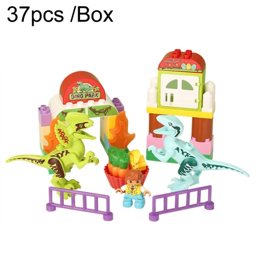 

294 37pcs /Box Children Dinosaur Building Block Paradise Large Particle Assembly Household Toys