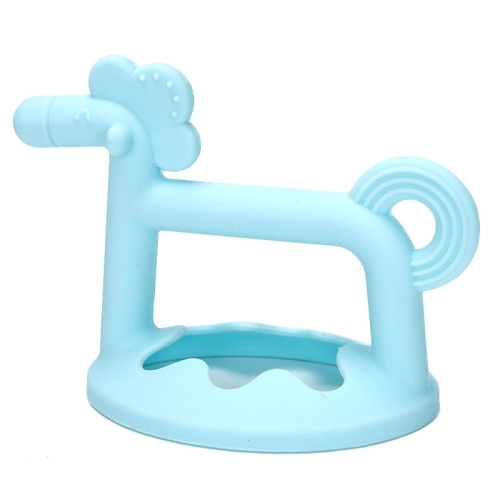 

Silicone Baby Teether Anti-Eating Hand Bracelets Baby Teething Stick Toy, Color: Pony Blue