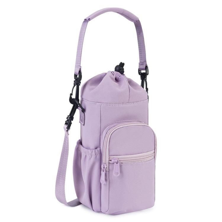 Insulated Water Bottle Sling Bag - Holder For 40oz Tumbler With Phone Pocket, Crossbody Strap (Pink) - View #2