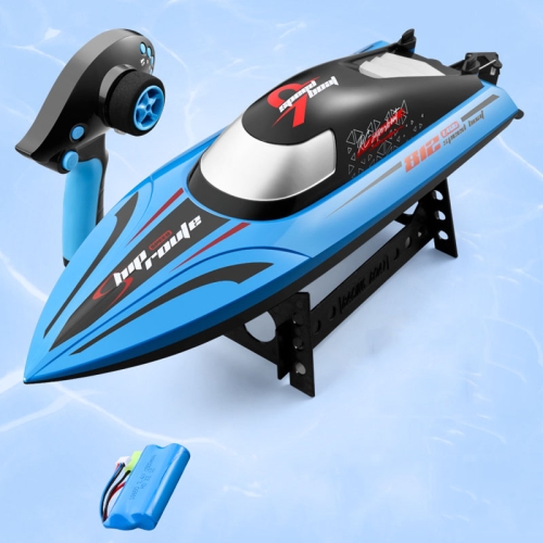 812 High-Speed RC Boat Large Horsepower Speedboat Long Endurance Waterproof Boys Water Toy Single Battery(Blue)
