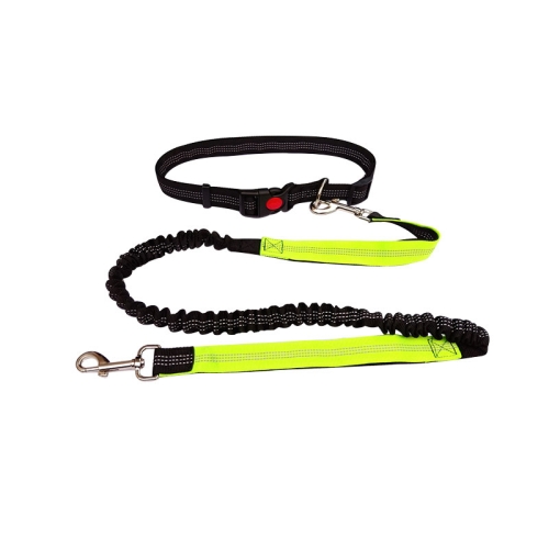 

Pet Running Exercise Towing Leash Multifunctional Dog Walking Leashes(Black+Fluorescent Green)