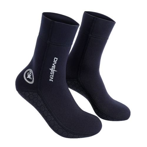 DIVESTAR Diving Neoprene Socks For Men Women Scuba Booties, Spec: 3mm Black(S 37-38)