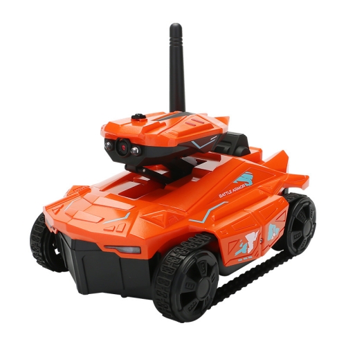 Tank Car Toys 720P HD Camera RC Car With Real-time Surveillance With Remote Controller(Orange)