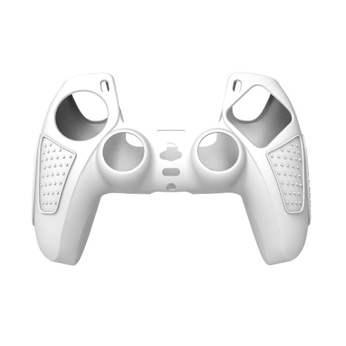 For PS5 Gamepad Silicone Protective Case Anti-Skid Soft Silicone Cover, Color: White 8 pcs soccer football machine handle grip case accessory replacement spare part