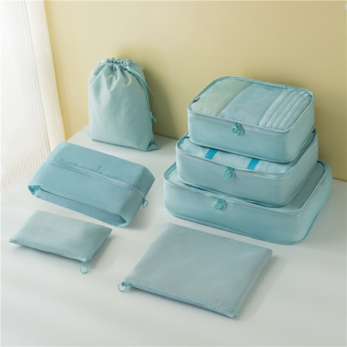 

7pcs /Set Travel Organizer Clothes Storage Bag Set(Lake Blue)