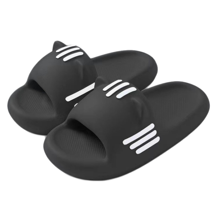 

Cute Slippers Summer Indoor Home Bathroom Anti-Slip Sandals, Size: 36-37(Black)