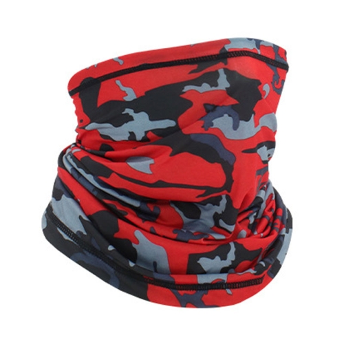 Breathable Sunscreen Silk Scarf Outdoor Fishing Neck Sleeve Cycling Mask Sports Headgear, Size: Average(Camouflage Red)