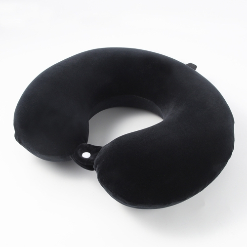 

Portable Napping Memory Pillow Multifunctional Airplane Travel U-Shaped Pillow(Black)