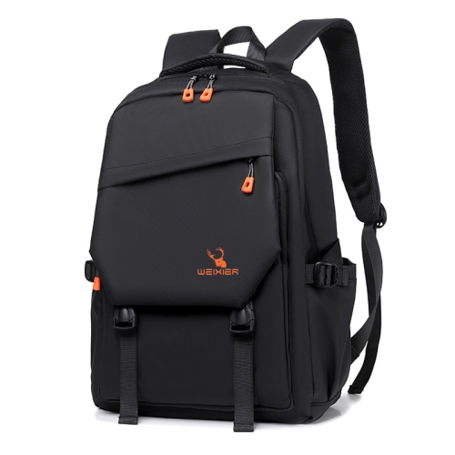 

WEIXIER B682 Large Capacity Double Shoulder Backpack Casual Waterproof Travel Bag(Black)