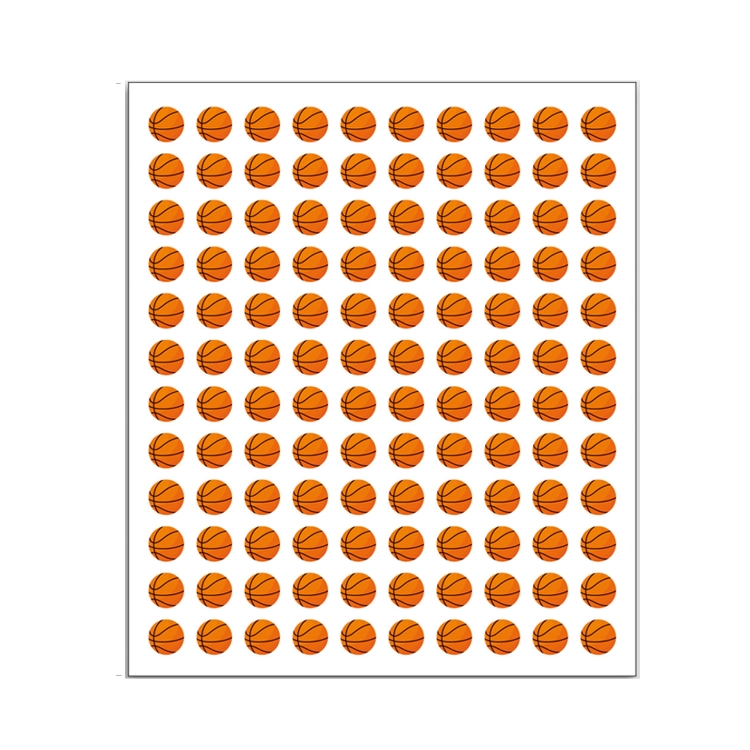 

20Sheets /Pack (2400 Stickers Total) Sports Ball Stickers for Scrapbooking, Crafting(Basketball)