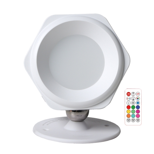 JSK-C38 Rechargeable Double Side Lighted Magnetic Wall Lamp Remote Control Night Light(White)