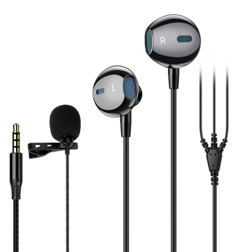 In-ear Wired Earphone Computer Subwoofer Singing Game Monitor Earphone, Interface: 3.5mm Black