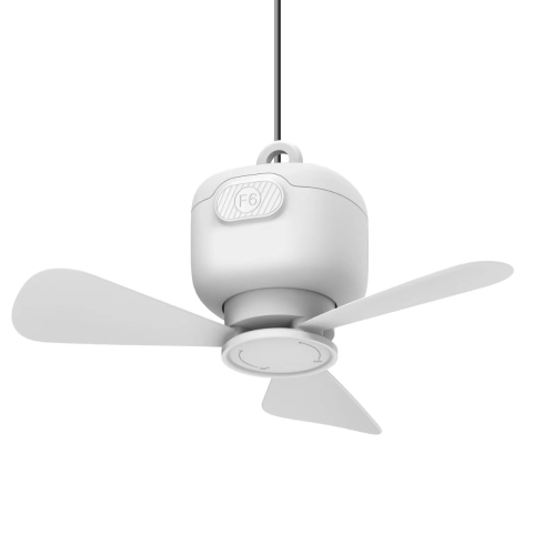 USB Plug-in Version Small Ceiling Fan Camping Outdoor Portable Hanging Fan(White)