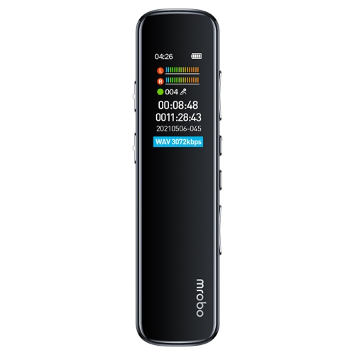 

Mrobo RV-19 0.96-inch HD Screen 3D Noise Reduction Recording Pen Music Player, Capacity: 4GB(Black)