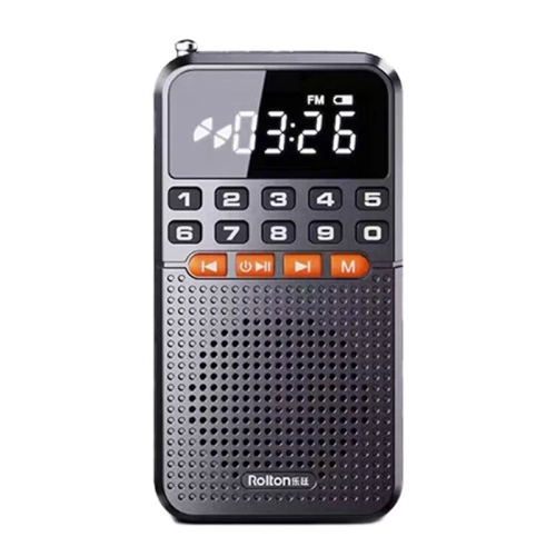

Rolton T1 Portable Radio Receiver Old People Singing Opera Player Mini Stereo Walkman(Black)