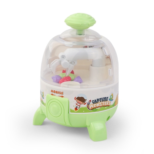 Mini Rocket Catching Ball Machine Grabbing Doll Vending Machine Children Toy Gifts(Green)