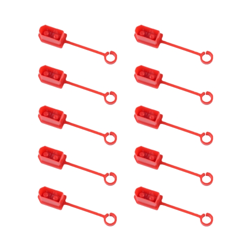 10pcs /Pack XT60 Lithium Battery Plug Protective Cover Plug Dustproof Anti-oxidation Insulation Cover(Red)