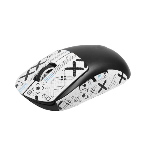 

For Logitech GPW 2-Generation Mouse Anti-Slip Stickers Absorb Sweat Paste, Color: White Print Half Surround
