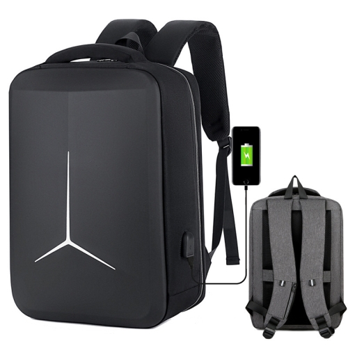 

15 inch Multifunctional Waterproof Business Sports Laptop Backpack with USB Port(Black)