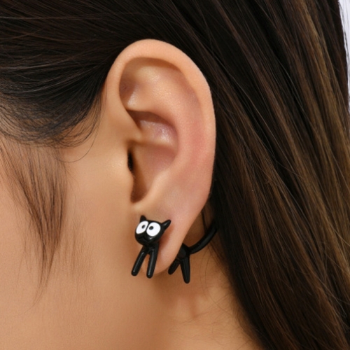 

1pair Cute Cats Simple Ear Studs Ladies Detachable Earrings, Style: Model 1