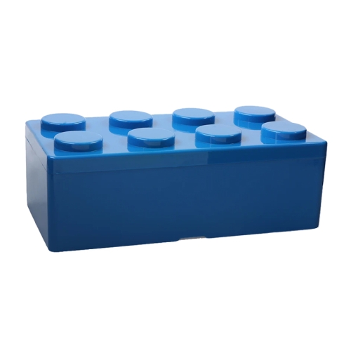 

Household Stackable Building Block Organizer Student Desktop Plastic Storage Box, Model: Rectangular Blue
