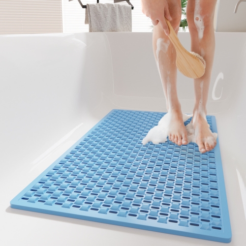 

TPE Bathroom Anti-slip Mat Home Shower Room Bathing Anti-Fall Suction Cup Foot Pad, Size: 40x70cm(Blue)