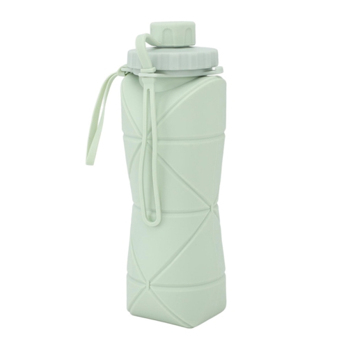 

600ml Large Capacity Outdoor Travel Folding Mug Sport Portable Silicone Water Cups(Green)