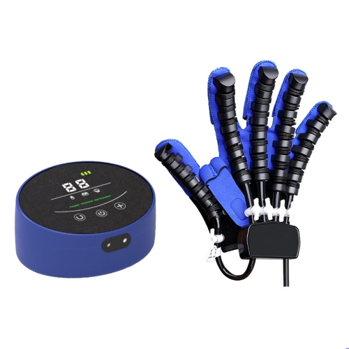 

Intelligent Robot Split Finger Training Rehabilitation Glove Equipment With UK Plug Adapter, Size: S(Blue Left Hand)