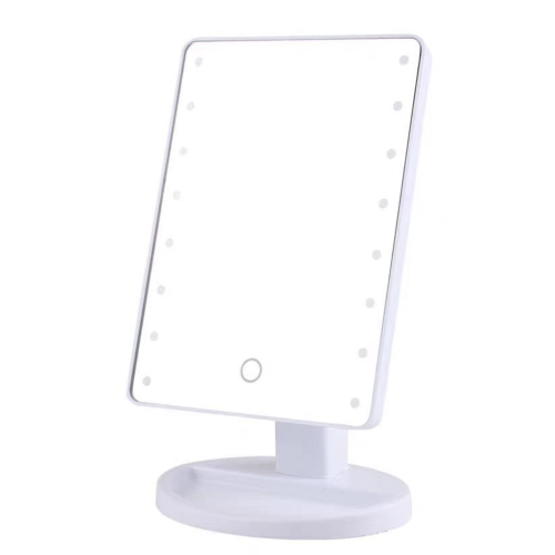 

LED Desktop Makeup Mirror Rotatable Dimmable With Touch Switch Vanity Mirrors(White)